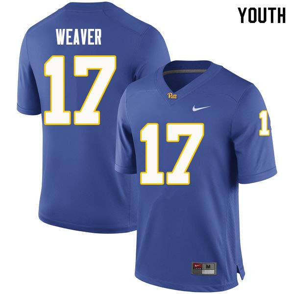 Youth #17 Rashad Weaver Pittsburgh Panthers College Football Jerseys Sale-Royal